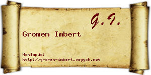 Gromen Imbert névjegykártya